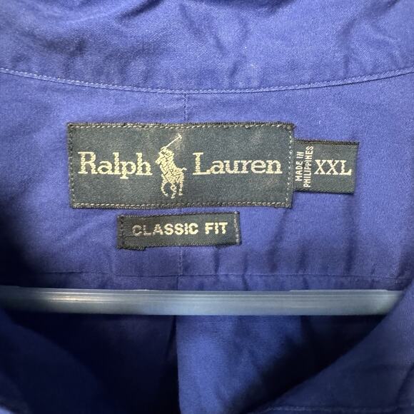 Vintage Y2K Ralph Lauren Button Down Shirt XXL Classic Fit Smart Casual Academia - Picture 6 of 14